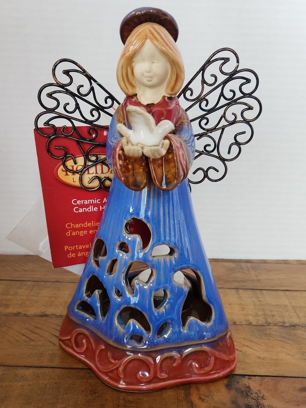 Ceramic Angel Candle Holder For Votive Or Tea Light
